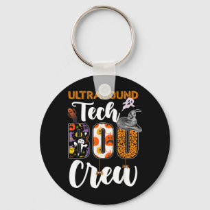 Ultraschall-Tech-Boo-Crew Lustiger Halloween Schlüsselanhänger