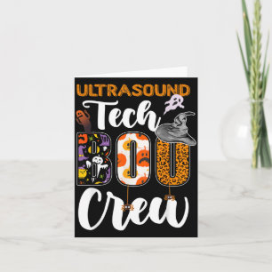 Ultraschall-Tech Boo Crew Lustiges Halloween Karte
