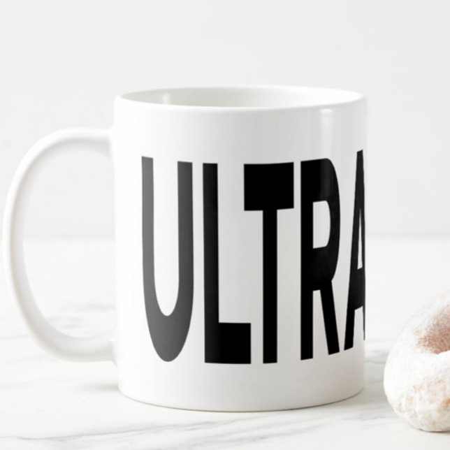ULTRASOUND Black Typografie Kaffeetasse (Von Creator hochgeladen)