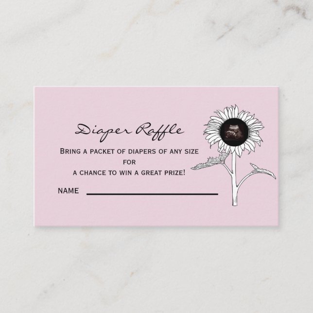 Ultrasound Foto Pink Diaper Umschließung der Verpa Begleitkarte (Vorderseite)