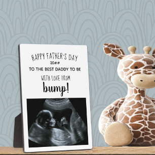 Ultrasound Foto Schwarz und Weiß Bester Papa zu se Fotoplatte