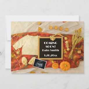 Ultrasound Pumpkin Fall Letter Board Schwangerscha Ankündigung