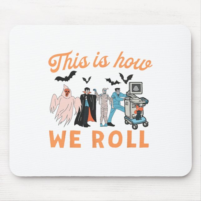 Ultrasound Tech Ghosts Vascular Tech Sonographe H Mousepad (Vorne)