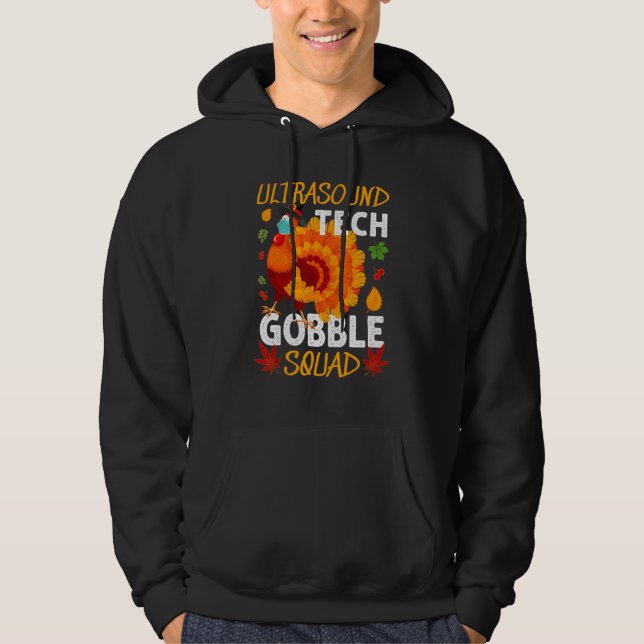 Ultrasound Tech Gobble Squad Türkei Erntedank M Hoodie (Vorderseite)