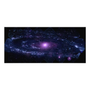 Ultraviolett-Lila-Andromeda-Galaxie-Raum Fotodruck