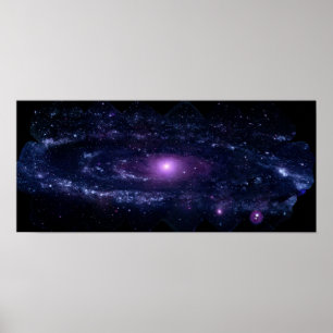 Ultraviolett-Lila-Andromeda-Galaxie-Raum Poster