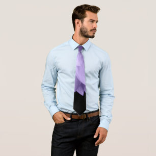 Ultraviolett lila Blume-Blätter schwarz Krawatte