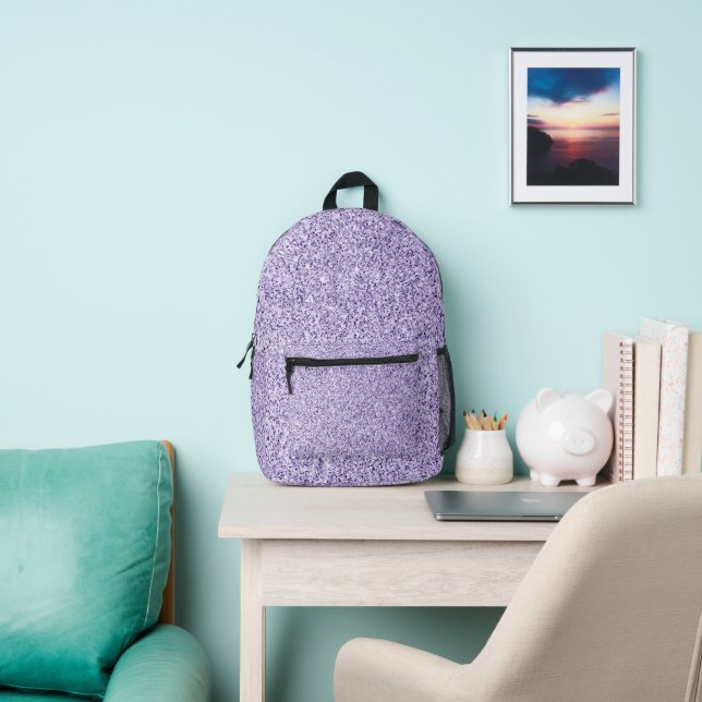 Ultraviolett-lila Glitzer-Glitzern Bedruckter Rucksack (InSitu)