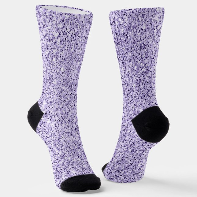 Ultraviolett-lila Glitzer-Glitzern Socken (Gewinkelt)