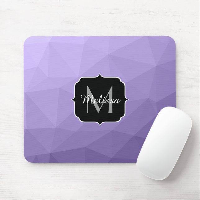 Ultraviolett-lila Maschenmuster Monogram Mousepad (Mit Mouse)