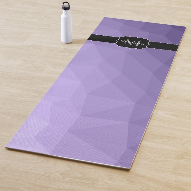 Ultraviolett-lila Maschenmuster Monogram Yogamatte (Beispiel)