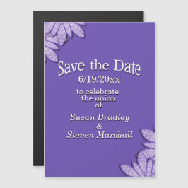 Ultraviolett Save the Date Magneteinladung