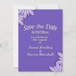 Ultraviolett Save the Date Magneteinladung