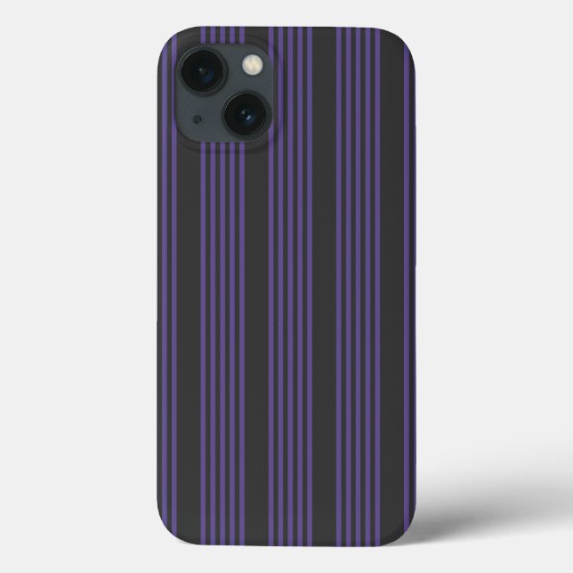 Ultraviolett- und Holzkohle-5-Streifen-Muster Case-Mate iPhone Hülle (Rückseite)