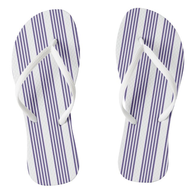 Ultraviolett und weiß, fünf Streifen Flip Flops (Fußbett)