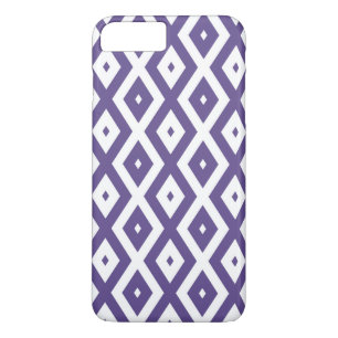 Ultraviolett-weißes Rautenmuster Case-Mate iPhone Hülle