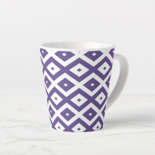 Ultraviolett-weißes Rautenmuster Milchtasse