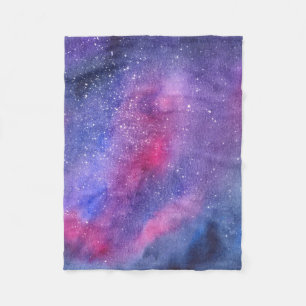 Ultraviolette Galaxie Fleecedecke