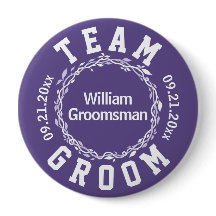 Ultraviolette Hochzeits-einfacher Team-Bräutigam