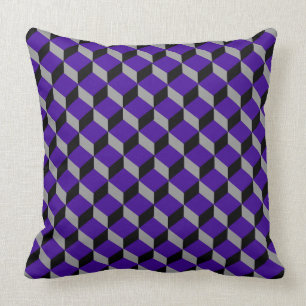Ultraviolette optische Illusion Moderne Gemustert Kissen