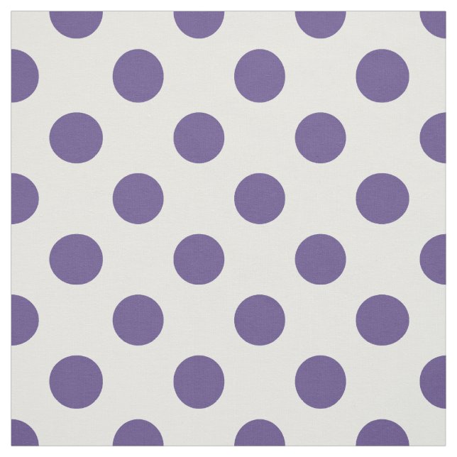 Ultraviolette Polka-Punkte auf weiß Stoff (Muster)