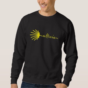 Ultreia Typography Santiago Compostela Gelbe Schup Sweatshirt