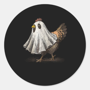 Ultrygeist Huhn, Hühner-Geist, Lustiges Halloween Runder Aufkleber