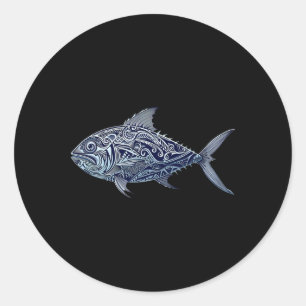 Ulua-Angeln Native Hawaiian - Hawaiian Tribyl 1 Runder Aufkleber