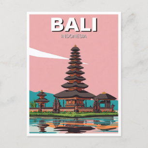 Ulun Danu Bali Indonesia Reisen Abstrakt Postkarte