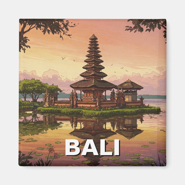 Ulun Danu Temple Bali Indonesia Magnet (Vorne)