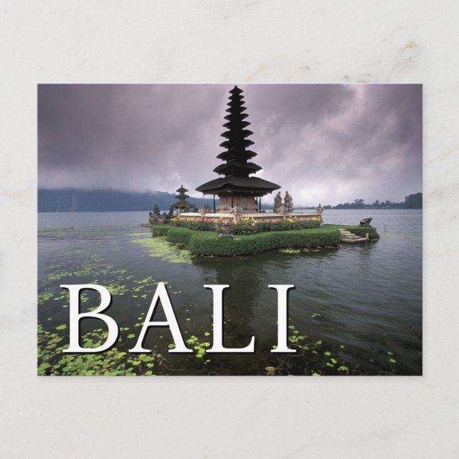 Ulun Danu Temple | Bali, Indonesien Postkarte (Vorderseite)