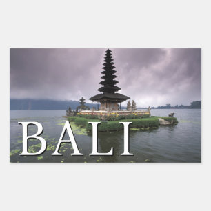 Ulun Danu Temple   Bali, Indonesien Rechteckiger Aufkleber