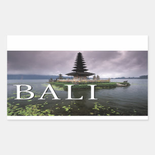 Ulun Danu Temple   Bali, Indonesien Rechteckiger Aufkleber