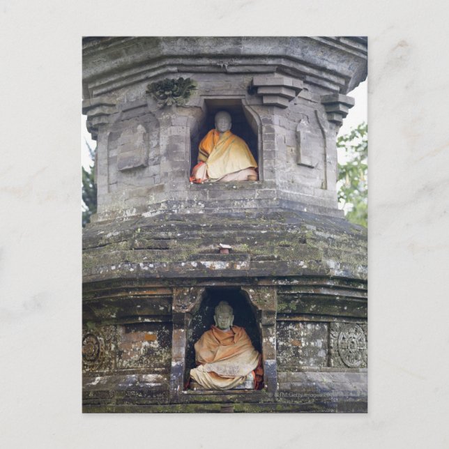 Ulun Danu Temple statues, Bali, Indonesien Postkarte (Vorderseite)