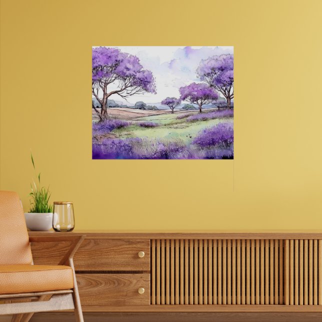 Ulupalakua Jacaranda Trees Poster (Wohnzimmer 2)