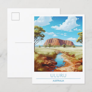 Uluru Australien Italien Vintage Travel Postkarte