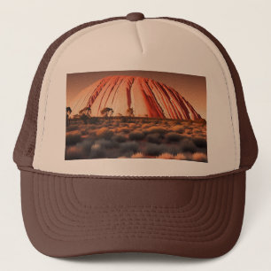 Uluru "Ayers Rock" Australia Oil Paint, Truckerkappe