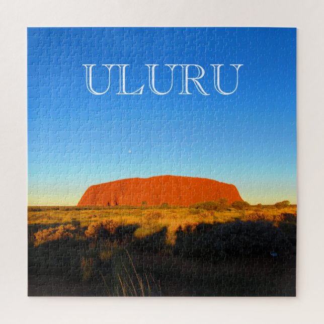 Uluru blau puzzle (Vertikal)