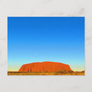 uluru-blauer Sonnenuntergang Postkarte