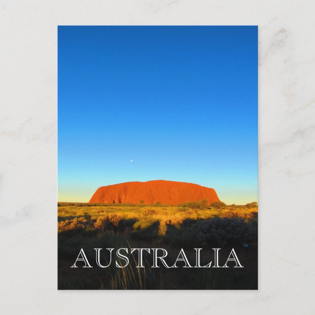 Uluru-Himmel blau Postkarte (Vorderseite)