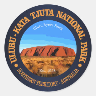 Uluru - Nationalpark Kata Tjuta Runder Aufkleber