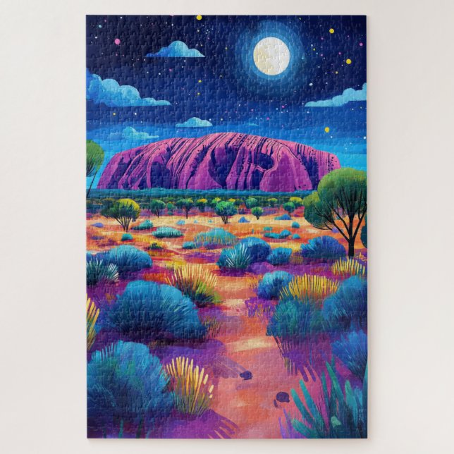 Uluru oder Ayers Rock, Australien. Puzzle (Vertikal)