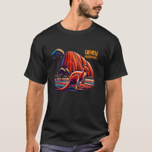 Uluru Rock Red Kangaroo Gum Trees Eucalyptus Austr T-Shirt