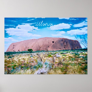 Uluru Sonnenaufgang Zentralaustralien Reise Poster