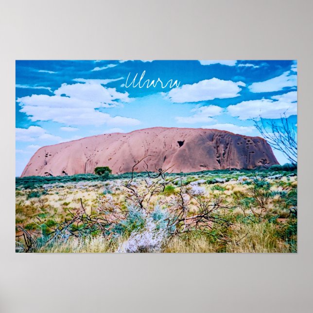 Uluru Sonnenaufgang Zentralaustralien Reise Poster (Vorne)