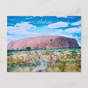 Uluru Sonnenaufgang Zentralaustralien Reise Postkarte