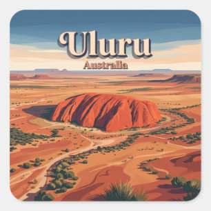 Uluru Yulara Australien Quadratischer Aufkleber