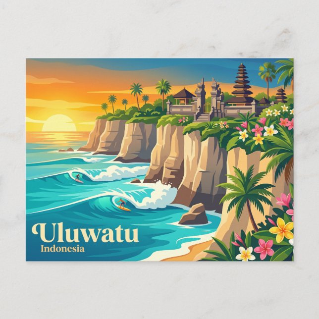 Uluwatu Indonesien Postkarte (Vorderseite)