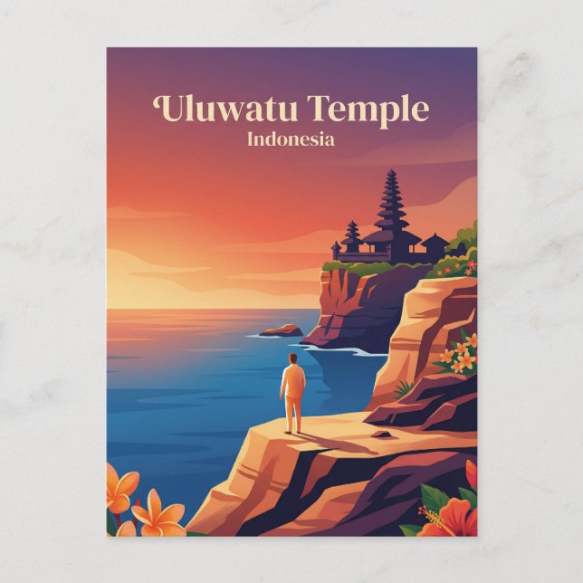 Uluwatu-Tempel Indonesien Postkarte (Vorderseite)