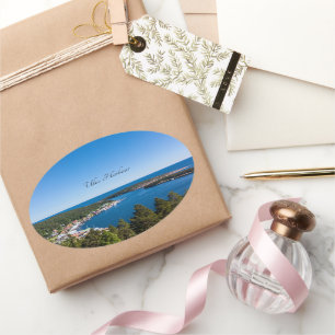 Ulvo Harbour, Hoga-Kusten, Schweden Ovaler Aufkleber